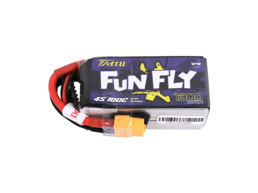 Battery Tattu Funfly Series LiPo 4S 1300mAh 14.8V 100C XT60