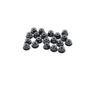 M5 Anodized Aluminium Flange Nylon Lock Nut (20pcs)-BLACK